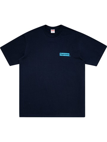 Supreme - Spiral slogan-print T-shirt - men - Cotton - M - Blue