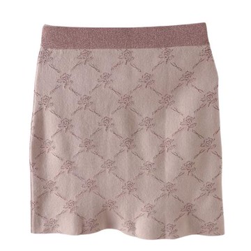 冬季新款 洋氣減齡提花復古女氣質修身百搭針織裙 剪標