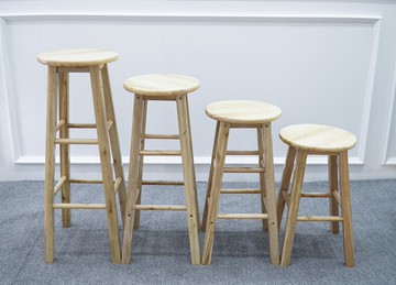 吧檯椅 現代簡約實木椅子凳子吧台椅手機店凳高腳凳圓凳奶茶店凳家用商用【MJ780】