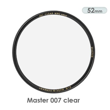 B+W Master 52mm 007 Clear MRC 純淨濾鏡超薄高硬度奈米 捷新公司貨 ◎相機專家◎