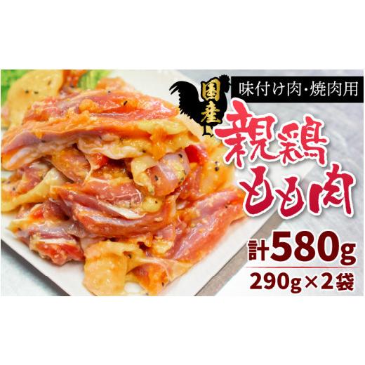 ふるさと納税 福井県 永平寺町 味付け肉 国産親鶏もも肉 焼肉用 290g×2袋（計580g） [A-019004]