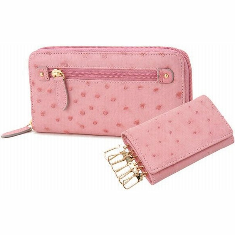 ロダニア Rodania 財布 オーストリッチ ラウンドファスナー長財布 キーケースセット インディアンピンク レディース 通販 Lineポイント最大0 5 Get Lineショッピング