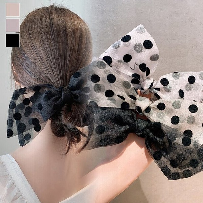 シュシュ アクセサリー ジュエリー アクセ ヘアアクセ ヘアアレンジ シュシュ リボン ドット柄 ガーリー レトロ ブラック ベージュ ピンクレディー 通販 Lineポイント最大get Lineショッピング