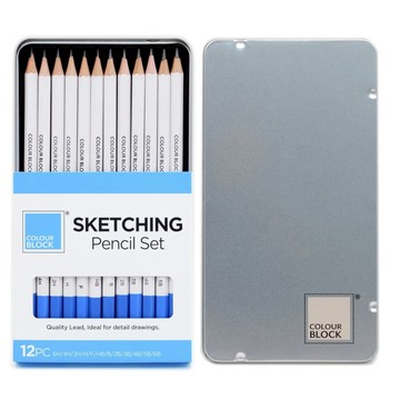 【COLOUR BLOCK】 12PCS素描鉛筆【墊腳石】