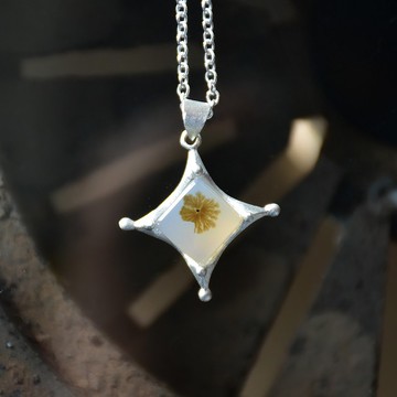 原創設計手工  海洋玉髓配鏈純銀吊墜