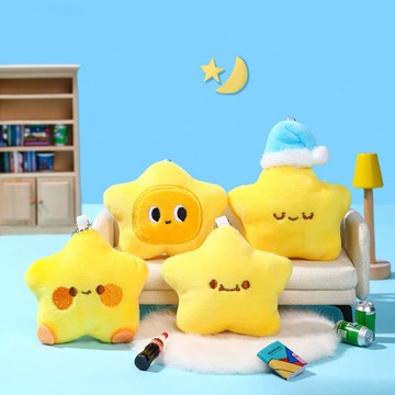 台灣現貨📢小星星掛飾 毛絨星星掛件 包包掛件 書包鑰匙扣 鑰匙圈 公仔掛件 書包掛件 閨蜜掛飾 情侶掛扣 玩偶吊飾