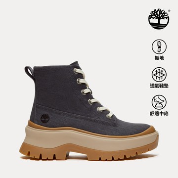 【網路限定】女款深灰色帆布中筒休閒靴|A2R1AETK