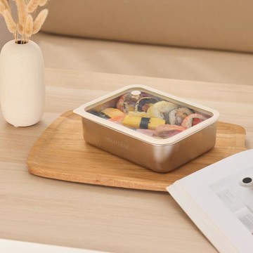 HIROMIMI 可微波不鏽鋼保鮮盒 1200ml