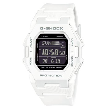 【CASIO 卡西歐】G-SHOCK 藍牙 簡約輕巧型 數位電子錶款 白 GD-B500-7_41.5mm