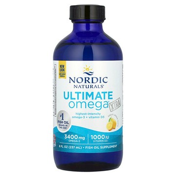 Nordic Naturals, Ultimate Omega® Xtra 高級魚油，檸檬味，8 液量盎司（237 毫升）