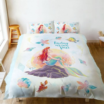 戀家小舖【奇幻海洋】單人床包含一件枕套 小美人魚 迪士尼公主 台灣製造