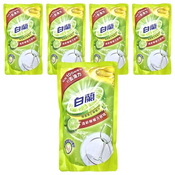 白蘭 清新檸檬洗碗精 補充包  800g  5包
