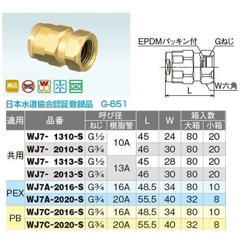 オンダ製作所 ダブルロックジョイント WL33型 両座水栓エルボ 黄銅 Rp1