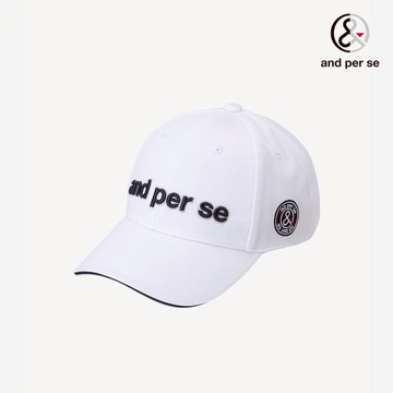 【and per se】白色簡約設計品牌經典球帽 DGT07004