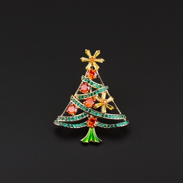 新款圣誕胸針女高檔奢華圣誕節禮物毛衣外套開衫別針時尚配飾胸花