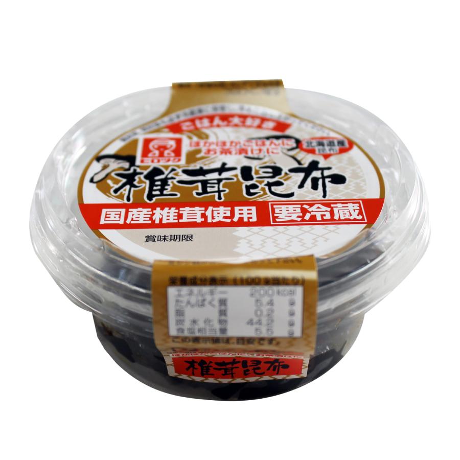 丸カップ　椎茸昆布　90ｇ　北海道産昆布使用　国産椎茸の佃煮　ご飯のお供