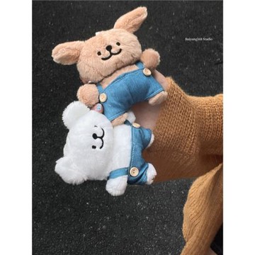 可愛毛絨線條小狗適用airpods4新款蘋果airpodspro2藍牙無線耳機殼airpods1/2耳機套AirPods3代硅膠保護套女