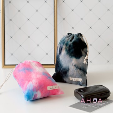 韓系女裝配件 渲染燈芯絨束口袋(大) B0062