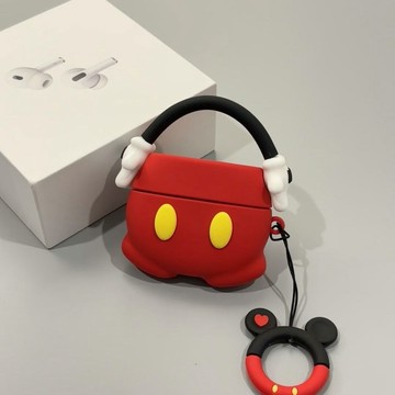 米奇褲子卡通airpods 4保護套四代殼airpodPro2蘋果耳機組3代矽膠