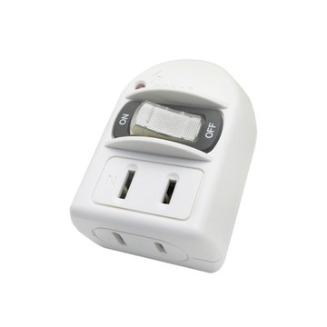 【明家Mayka】SL-2101防雷擊 分接器2孔1開2插(新安規 壁插 分接器 防雷擊突波 防雷指示燈 防火)