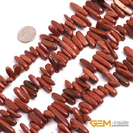 GEM-Inside Golden Sand Gemstone Loose Beads Natural 12-20mm Stone Power for Jewelry Making 15''