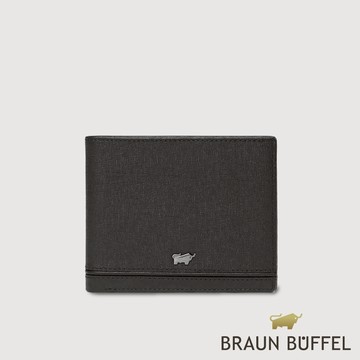 【BRAUN BUFFEL】維克多-D2 4卡零錢袋皮夾-黑色(德國小金牛台灣總代理)/BF512-315-BK