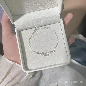 ✨隔日到貨✨ 【撿漏銀】香港正品純銀手鏈女 9999足銀星球手鏈 細款生日送女生禮 銀手錬 手錬女 手錬