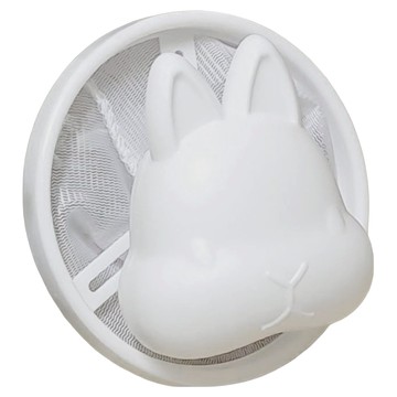 ECHO 洗衣綿絮收集網 約直徑10x19CM  兔子 白色  1個