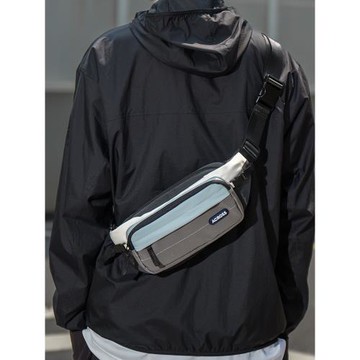 across潮牌機能斜挎包男休閑胸包運動騎行腰包女大容量單肩包挎包