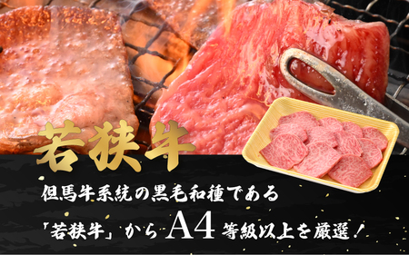 若狭牛 和牛ロース焼肉用 計500g （250g ×2パック）福井県産 ロースA4等級 以上を厳選！ [e02-c011]