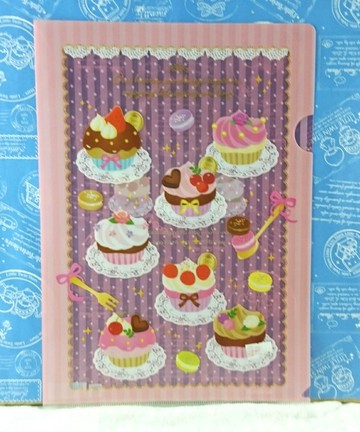 【震撼精品百貨】Rilakkuma San-X 拉拉熊懶懶熊 A4資料夾 粉透明 蛋糕 震撼日式精品百貨