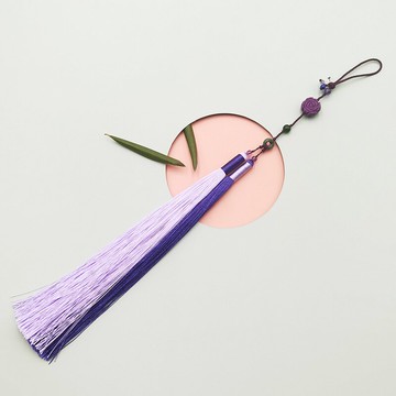 丹妮原創 紫云母牡丹花流蘇壓襟掛件 女款旗袍漢服茶服掛件