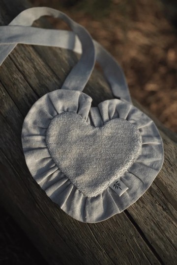 亞麻愛心款圍兜