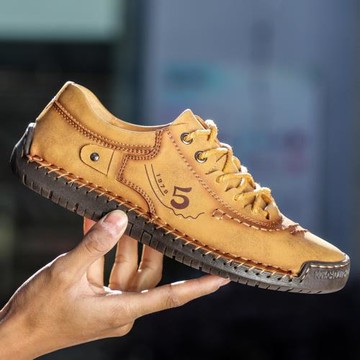 2022新款男士大碼軟底手工百搭小皮鞋