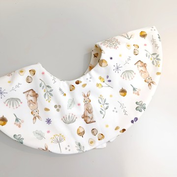 香草野兔。不壓邊圍兜