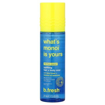 b.fresh, What's Monoi Is Yours, Uplifting Hair + Body Mist, Tahitian Monoi, 7.5 fl oz (221 ml)
