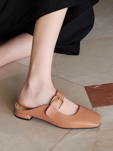 N20-S174_Backless Mary-Jane Loafer_Taupe