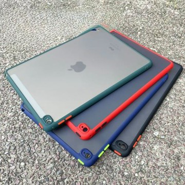 磨砂蘋果iPad Air2保護套9.7英寸平板無蓋硬殼A1566撞色超輕薄A1567適用愛派ipad6軟邊框全包透明防摔后背殼
