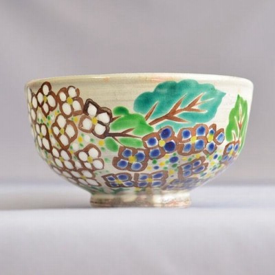 乾山　紫陽花の絵　お茶碗　勝龍寺窯　茶道具 乾山 紫陽花の絵 お茶碗 勝龍寺窯 茶道具