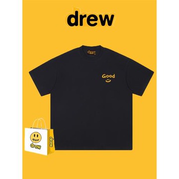Drew美式潮牌good字母笑臉印花短袖T恤男女夏季休閑寬松情侶上衣