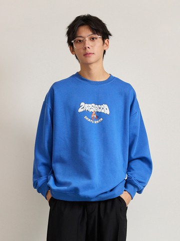 街頭潮滑板塗鴉大學T