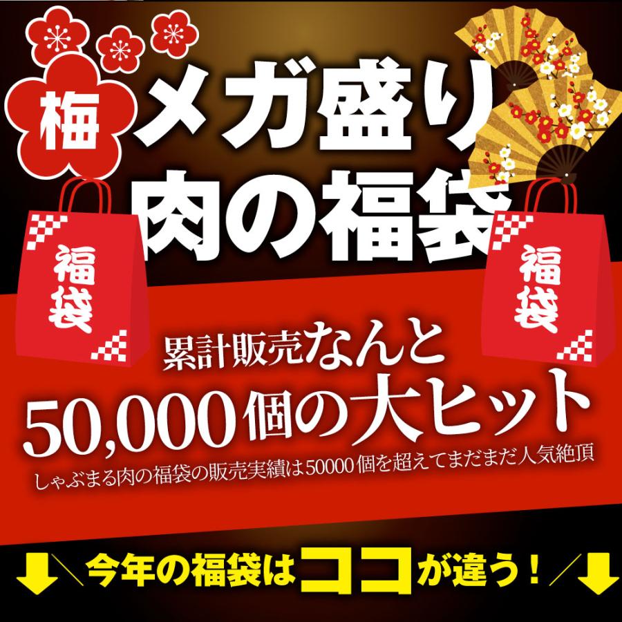 肉 福袋 肉の福袋 「梅福袋」牛肉 食品 メガ盛り 総重量2.5kg超 焼くだけ＆レンジで簡単調理！ランキング1位＆人気のお肉豪華セット