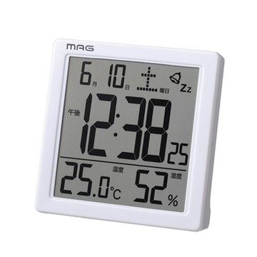 鬧鐘/桌鐘 日本MAG多功能電子式時刻溫濕度計