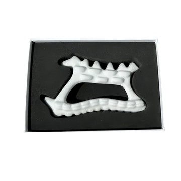 A&R 韓版天然陶瓷刮痧板禮盒款 按摩器  1盒  B款 白魚骨