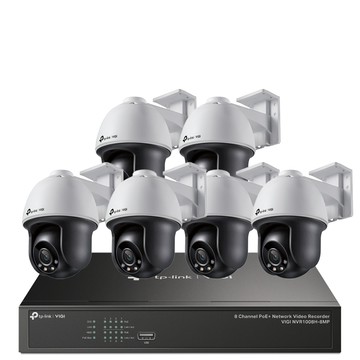 TP-Link 組合 VIGI NVR1008H-8MP 8路主機+VIGI C540 VIGI 4MP 戶外型全彩旋轉式監視器*6 昌運監視器