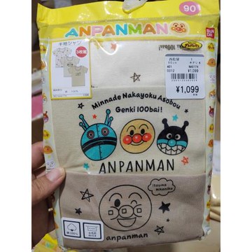 日本西松屋面包超人T恤衫嬰兒短袖汗衫寶寶童裝夏季卡通圓領上衣