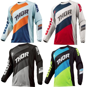 雷神速降服透氣山地自行車騎行服上衣男長袖夏季越野摩托車服定制