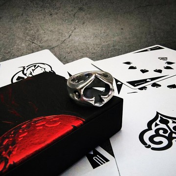 直觀系列【鏤空黑桃戒】925純銀戒指/Poker撲克/黑桃A/對戒