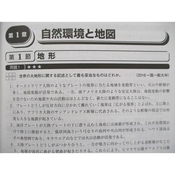 TP90-049 資格の大原 2021年合格目標 公務員講座 地理 テキスト 実戦問題集 未使用 計2冊 24S7D