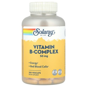 Solaray, 維生素 B 複合物，50 毫克，250 粒素食膠囊